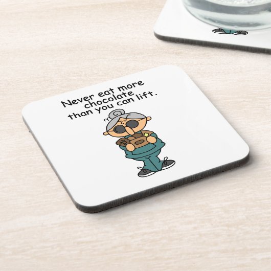 Meer chocolade-Humor Onderzetter (Linkerzijde)