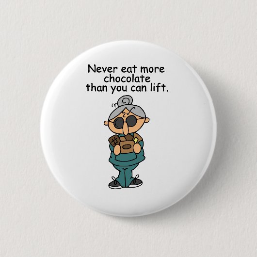 Meer chocolade-Humor Ronde Button 5,7 Cm (Voorkant)