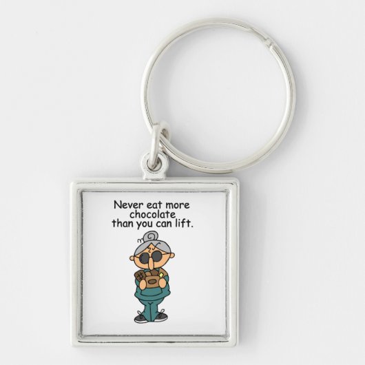 Meer chocolade-Humor Sleutelhanger (Voorkant)