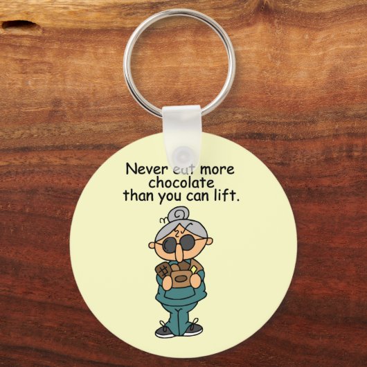 Meer chocolade-Humor Sleutelhanger (Voorkant)
