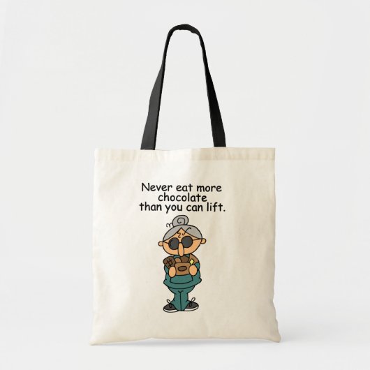 Meer chocolade-Humor Tote Bag (Voorkant)