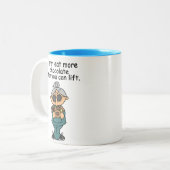 Meer chocolade-Humor Tweekleurige Koffiemok (Voorkant links)