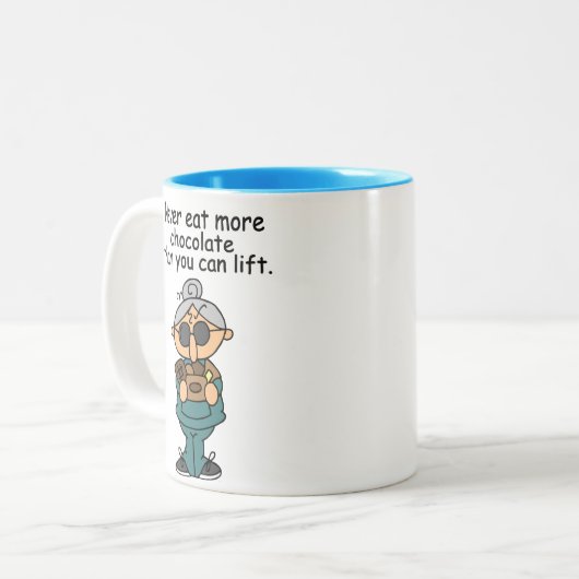 Meer chocolade-Humor Tweekleurige Koffiemok (Voorkant links)