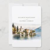 Meer Como Italië bespaart de datum van bestemming Kaart (Achterkant)