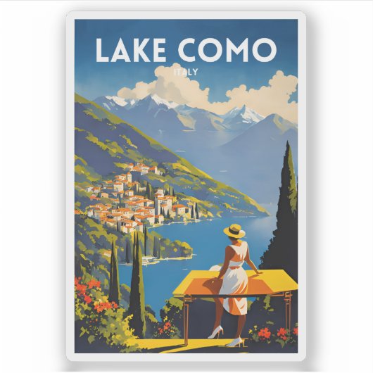 Meer Como Italië Sticker (Voorkant)