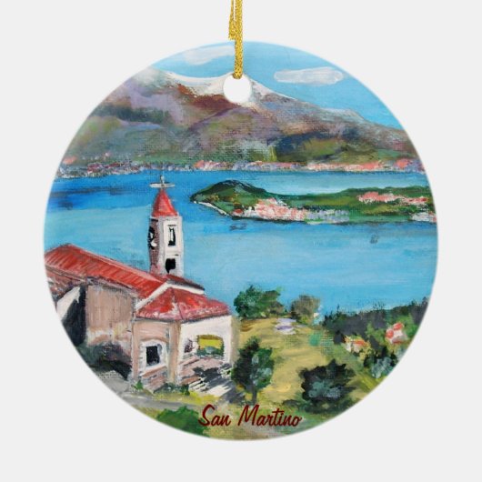 Meer Como-sierenten Keramisch Ornament (Achterkant)