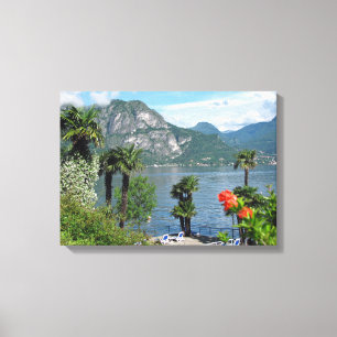 Meer Como zoals die van Bellagio wordt gezien Canvas Afdruk