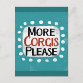 Meer Corgis alsjeblieft Briefkaart (Voorkant)
