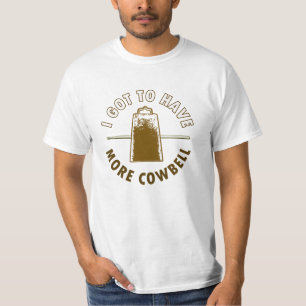 MEER COWBELL — grappig/humor/muziek/rockmuziek/d T-shirt