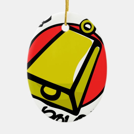 Meer Cowbell Keramisch Ornament (Voorkant)