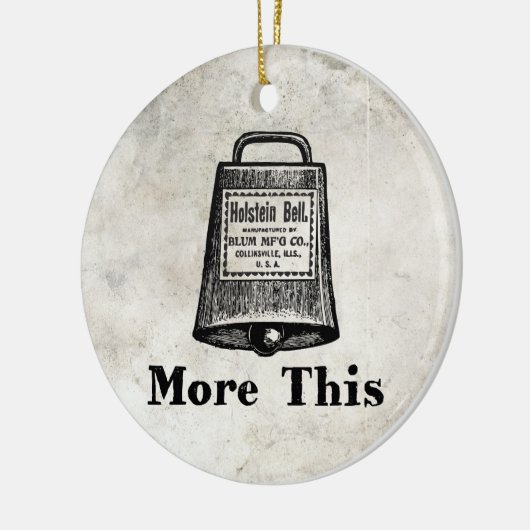 Meer Cowbell Keramisch Ornament (Links)