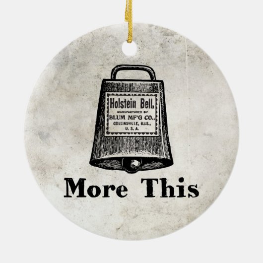 Meer Cowbell Keramisch Ornament (Achterkant)