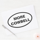 Meer Cowbell ovale auto stickers (Envelop)