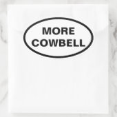 Meer Cowbell ovale auto stickers (Tas)