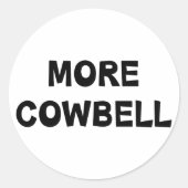 Meer Cowbell Ronde Sticker (Voorkant)