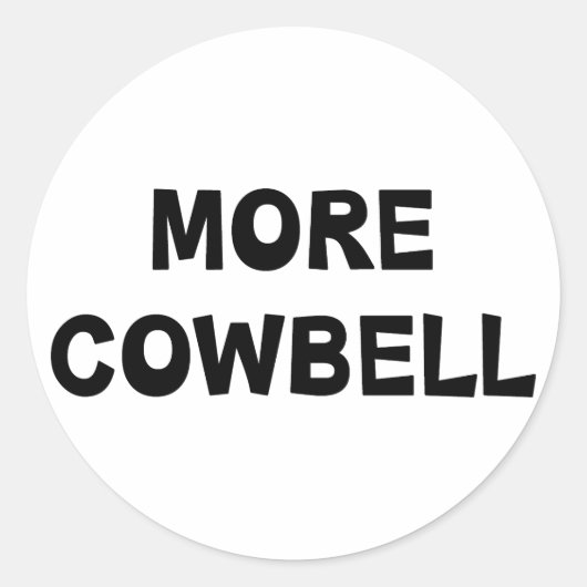 Meer Cowbell Ronde Sticker (Voorkant)
