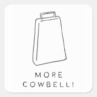 Meer Cowbell Vierkante Sticker