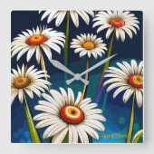 Meer Dagen: Floral Fun en Joy Vierkante Klok (Voorkant)