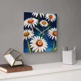 Meer Dagen: Floral Fun en Joy Vierkante Klok