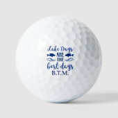 Meer dagen zijn de beste dagen - Citaat Navy Blue Golfballen (Voorkant)