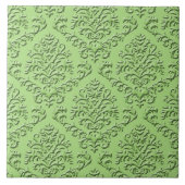 MEER DAMASK IN EMBOSSED GROEN TEGELTJE (Voorkant)