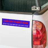 MEER DAN 4000 SOLDATEN DODEN, STOP DE OORLOG VOORD BUMPERSTICKER (Op Truck)
