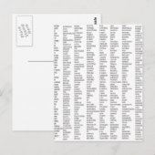 Meer dan 600 positieve woorden! briefkaart (Voorkant / Achterkant)