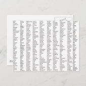 Meer dan 600 positieve woorden! briefkaart (Voorkant / Achterkant)