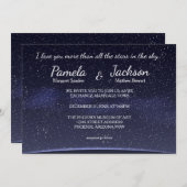 Meer dan alle sterren - Huwelijksuitnodiging Kaart (Voorkant / Achterkant)