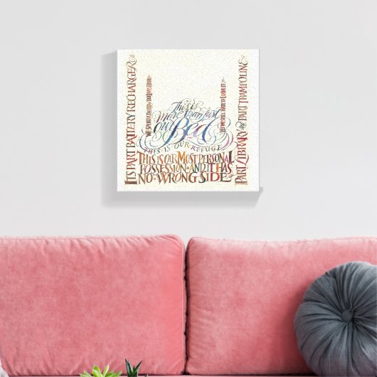 Meer dan alleen een bed canvas afdruk (Insitu (Woonkamer))