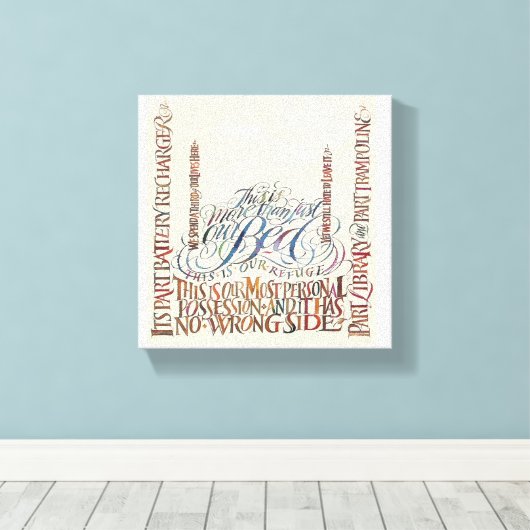 Meer dan alleen een bed canvas afdruk (Insitu (Houten vloer))