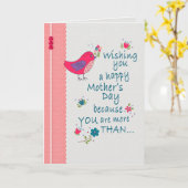 Meer dan alleen een zuster-Moederdag kaart (Gele Bloem)