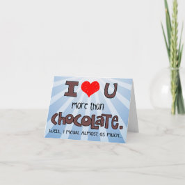 Meer dan bijna Chocolade Valentijn Feestdagen Kaart
