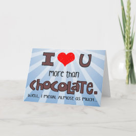 Meer dan bijna Chocolade Valentijn Feestdagen Kaart