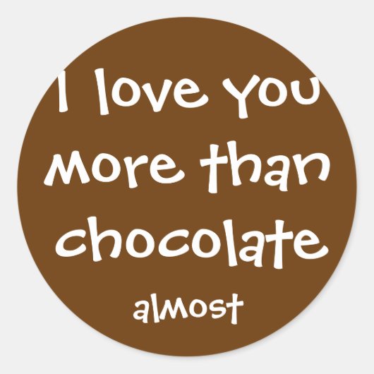 Meer dan chocolade ronde sticker (Voorkant)