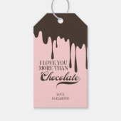 Meer dan chocolade Valentijn Gift Labels Cadeaulabel (Voorkant)