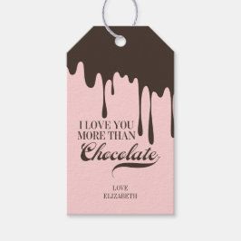 Meer dan chocolade Valentijn Gift Labels Cadeaulabel