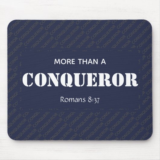 MEER DAN EEN CONQUEROR Motivatie Christelijk Muismat (Voorkant)