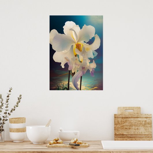 Meer dan een iris poster (Keuken)