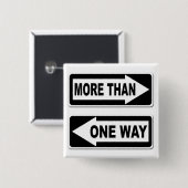 Meer dan één manier Button (Voorkant /achterkant)