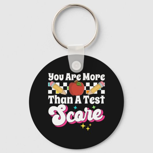 meer dan een testscoredag zijn sleutelhanger (Voorkant)
