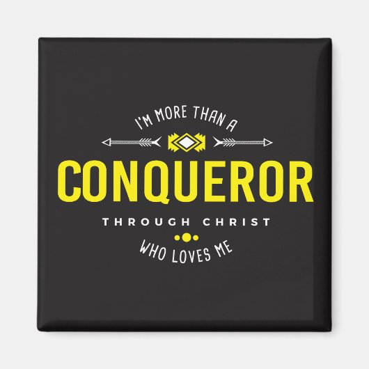 "Meer dan een veroveraar" magneet (Voorkant)