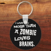 Meer dan een Zombie houdt van hersenen Sleutelhanger (Voorkant)