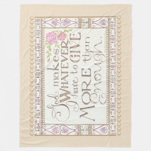 Meer dan genoeg fleece deken (tan) (Voorkant)