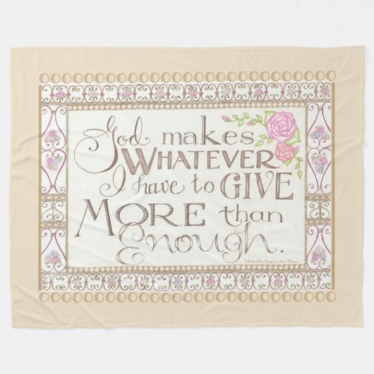 Meer dan genoeg fleece deken (tan) (Voorkant (Horizontaal))