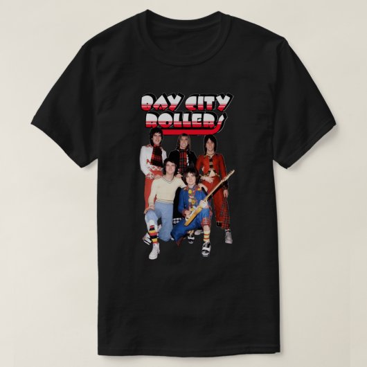 Meer dan Geweldige Band Bay City Rollers Music Roc T-shirt (Design voorkant)