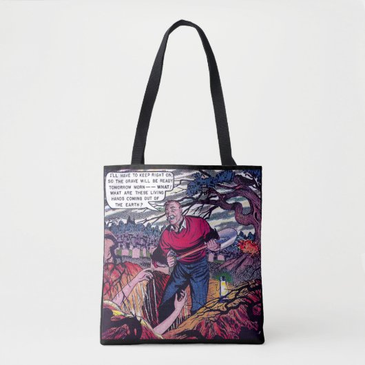 Meer dan handen van de Grave Horror strips Tote Bag (Voorkant)