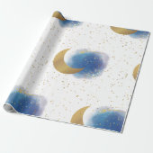 Meer dan het Moon Wrapping Paper Cadeaupapier (Uitgerold)