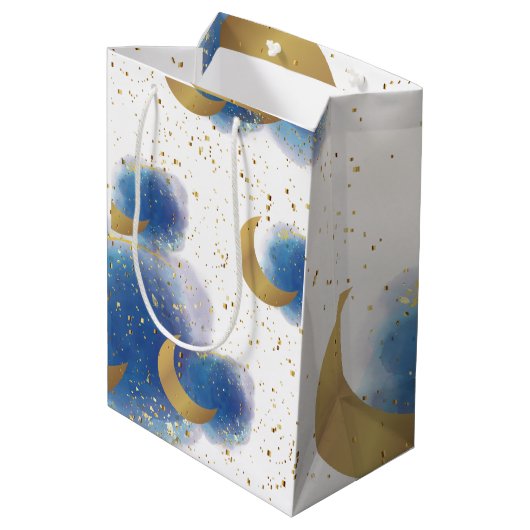 Meer dan het Moon Wrapping Paper Medium Cadeauzakje (Achterkant Gekanteld)