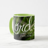 Meer dan ik kan bereiken mok (Voorkant links)